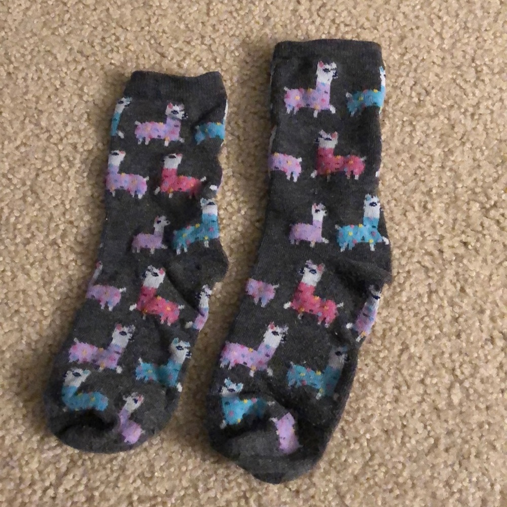 Socks with llamas and lights